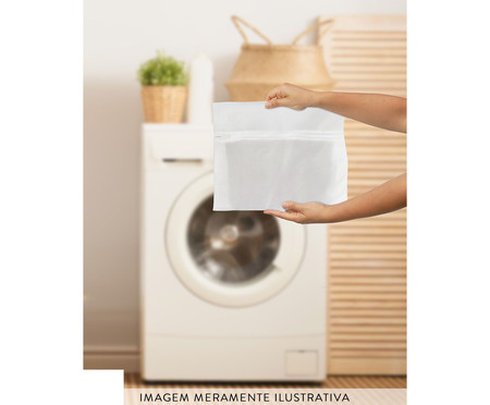 Saco Protetor Pequeno para Lavar Roupas Premium Branco | WestwingNow
