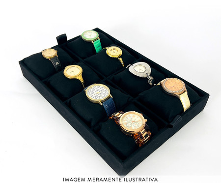 Bandeja Organizadora para Relógios Premium Preto | WestwingNow
