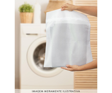 Saco Protetor Grande para Lavar Roupas Premium Branco | WestwingNow