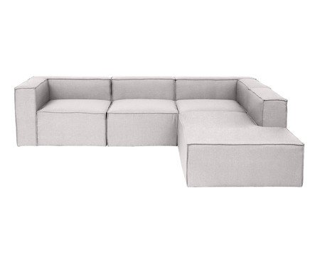 Sofá 4 Módulos Encosto Parcial Direito Mensa Fendi | Westwing