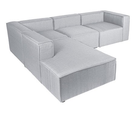 Sofá 4 Módulos Encosto Parcial Esquerdo Mensa Fendi | Westwing