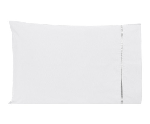 Fronha Ponto Palito Branco 200 Fios - 50X70cm, multicolor | WestwingNow