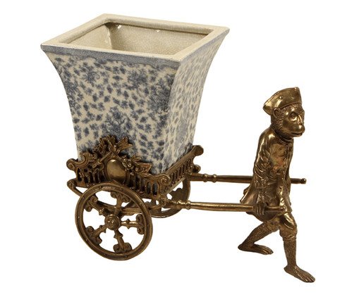 Vaso em Porcelana com Macaco, Colorido | WestwingNow