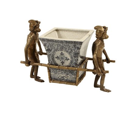 Vaso em Porcelana com Macacos | Westwing