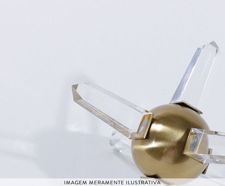 Adorno em Cristal Outgoing Dourado | Westwing