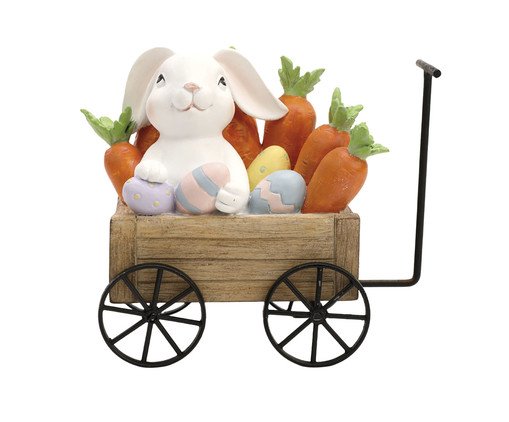 Carrinho de Mão Decorativo com Coelho Breeze, multicolor | WestwingNow