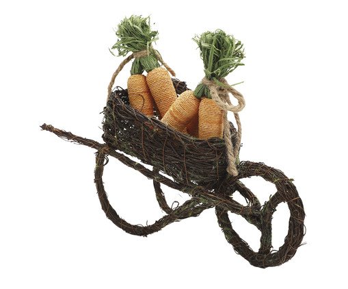 Carriola Decorativo com Cenouras Rustic, brown | WestwingNow