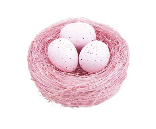 Ninho Decorativo com Ovos Rosa, pink | WestwingNow