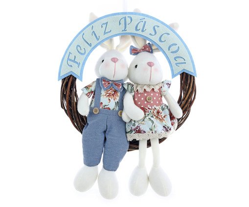 Guirlanda com Coelhos Feliz Páscoa Summer, multicolor | WestwingNow