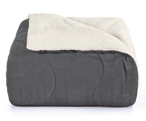 Edredom Plush Sherpa Cinza Ardósia, grey | WestwingNow