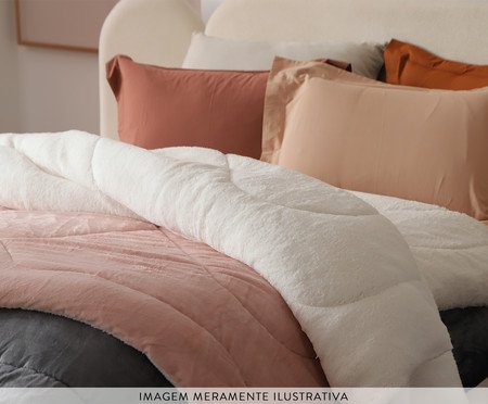 Cobertor Plush Sherpa Rosa Tule | Westwing