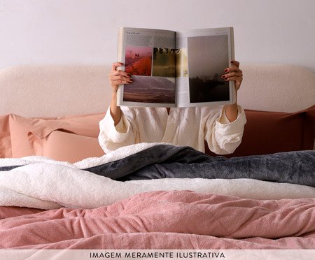 Cobertor Plush Sherpa Rosa Tule | Westwing