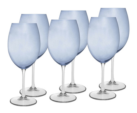 Jogo de Taças para Vinho Banquet em Cristal Ecológico Azul I | WestwingNow