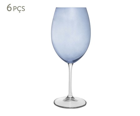 Jogo de Taças para Vinho Banquet em Cristal Ecológico Azul I | WestwingNow