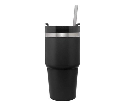 Copo Térmico com Parede Dupla Slimterm Preto | Westwing