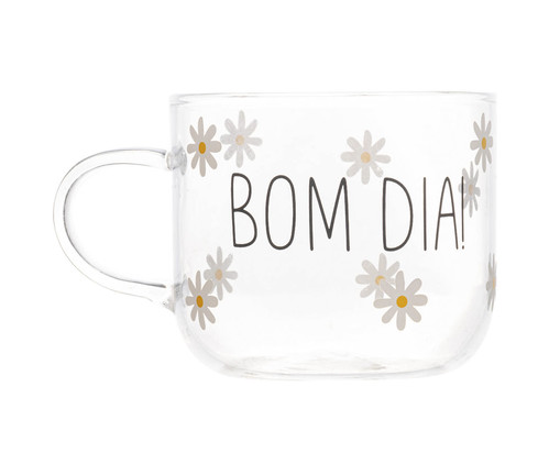 Caneca Bom Dia Resistente Ao Calor, Transparente | WestwingNow