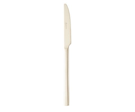 Faqueiro Firenze com Caixa Litografada em Aço Inox Champanhe | Westwing