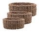 Jogo de Cestas Redondas Wolff em Fibra Natural, marrom | WestwingNow