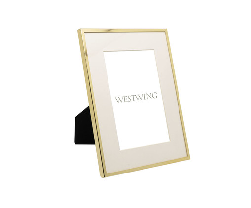 Porta-Retrato Basic em Aço Inox Dourado I, Dourado | WestwingNow