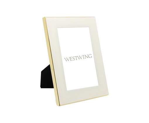 Porta-Retrato Wolff em Aço Inox com Vidro Branco I, Branco | WestwingNow