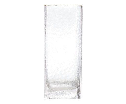 Vaso com Borda Dourada Taj, Transparente | WestwingNow