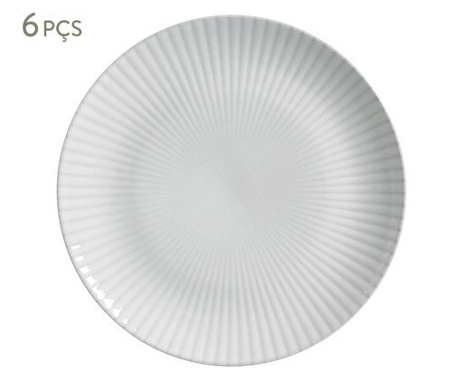 Jogo de Pratos Raso Coup Stoneware Trendy Abstrato, Branco | WestwingNow