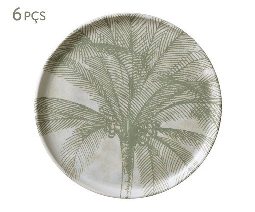 Jogo de Pratos de Sobremesa Bio Tropicália, Cinza | WestwingNow