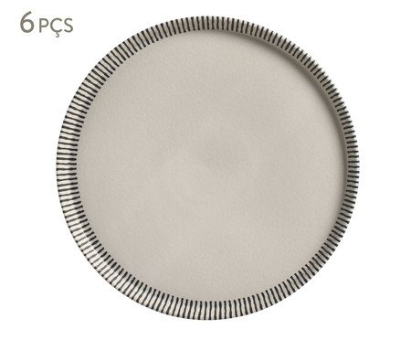 Jogo de Pratos para Sobremesa Neo Pulse Geométrico