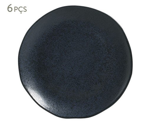 Jogo de Pratos Raso Orgânico Night Blue, Azul | WestwingNow