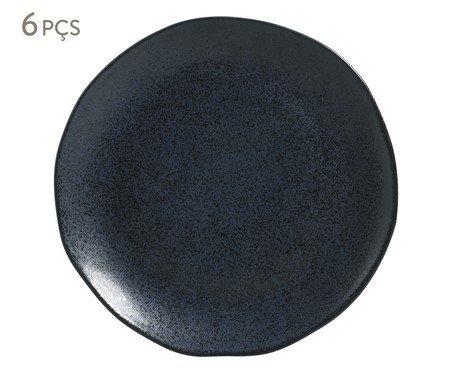 Jogo de Pratos Raso Orgânico Night Blue