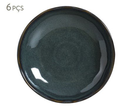 Jogo de Pratos Fundo Bio Oceano Azul | Westwing