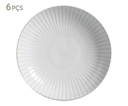 Jogo de Pratos Fundo Coup Stoneware Trendy Abstrato, Branco | WestwingNow