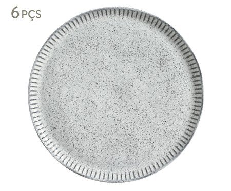 Jogo de Pratos Raso Linhas Echo Branco | Westwing