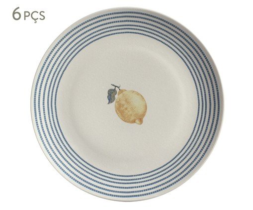 Jogo de Pratos Raso Coup Stoneware Amalfitana, Azul | WestwingNow