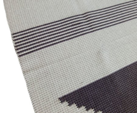 Tapete Artesanal Multiuso Cru com Preto | Westwing