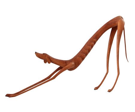 Escultura Cachorro com Preguiça - Marrom | WestwingNow