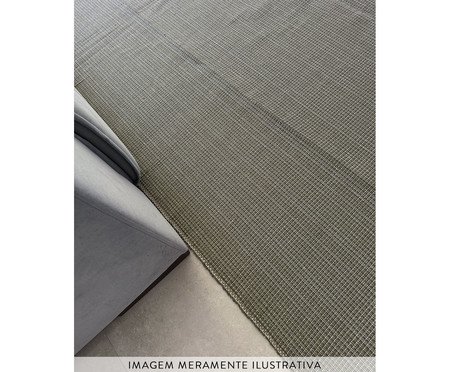 Tapete Artesanal Clássico Duplo Verde Liso | Westwing