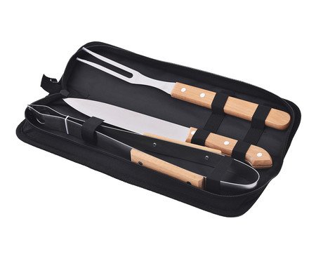 Jogo para Churrasco com Estojo em Inox I | Westwing