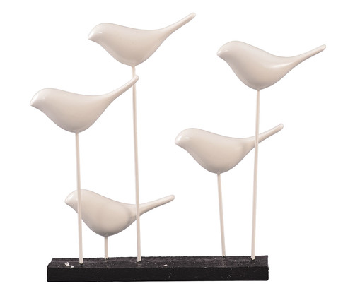 Adorno Decorativo 5 Birds em Resina, Branco | WestwingNow