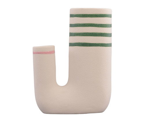 Vaso Stripe Br Verde, Branco | WestwingNow