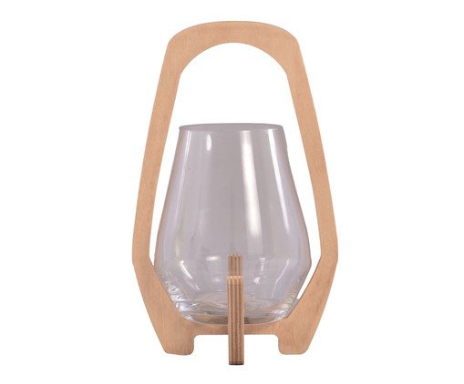 Lanterna para Vela Maior Wood, Natural | WestwingNow
