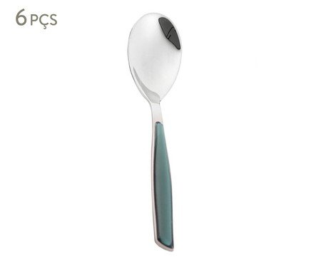 Jogo de Colheres para Café Glamour Verde Tiffany | Westwing