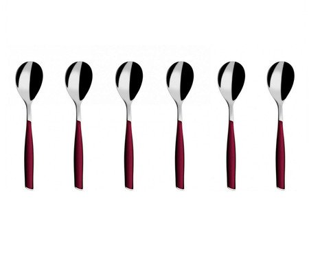 Jogo de Colheres para Café Glamour Vinho | Westwing