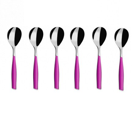 Jogo de Colheres para Café Glamour Roxo | Westwing