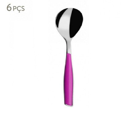 Jogo de Colheres para Café Glamour Roxo | Westwing
