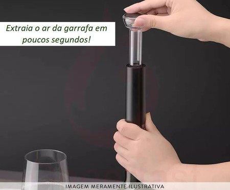 Jogo de Tampas e Bomba A Vácuo para Vinhos | Westwing