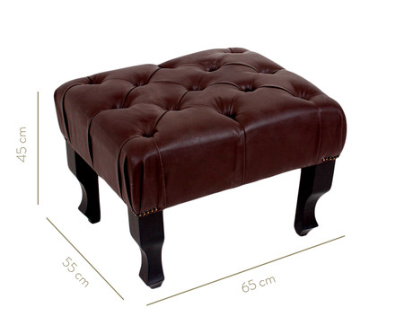 Puff em Courino Chesterfield Naome - Marrom | WestwingNow