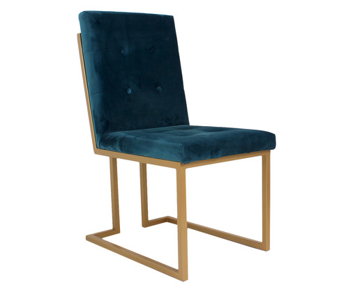 Cadeira em Veludo Prince - Azul, azul | WestwingNow
