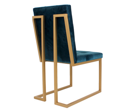 Cadeira em Veludo Prince - Azul | WestwingNow