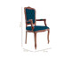 Cadeira Luiz Xv Telian Capitonê - Azul e Marrom, azul | WestwingNow